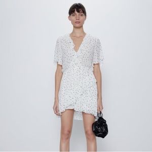 NWT Zara White Polkadot Romper